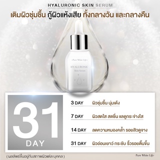 [ลด 50% ใส่โค้ด INCSM99] Purewhitelife - Hyaluron Serum เซรั่มไฮยา ไฮยาลูรอนแท้ hya สำหรับคนหน้าแห้ง ผิวขาดน้ำ 10ml