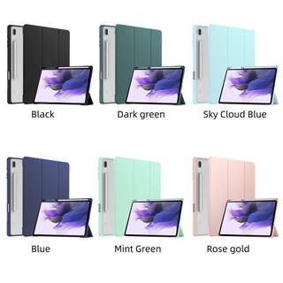 สำหรับ Samsung Galaxy Tab S7 FE/S8 PLUS พร้อมที่ใส่ดินสอด้านหลังแท็บเล็ตสำหรับ Funda Samsung Tab S7 Plus/S8 PLUS Tab S7FE กรณี 12.4