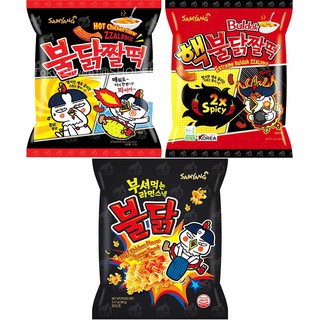 Samyang Hot Chicken ZZALDDUK Snack ซัมยังไจล์ต๊อก ขนมต๊อกอบกรอบสูตรไก่เผ็ด ซัมยัง สแน็ค สแน็ก ไจต๊อก ราเมง Ramen Snack