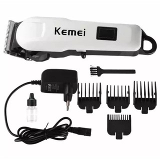 Kemei KM-809A ปัตตาเลี่ยนตัดผม ไร้สาย ใบมีดสแตนเลส +หวีรองตัด 4 ขนาด