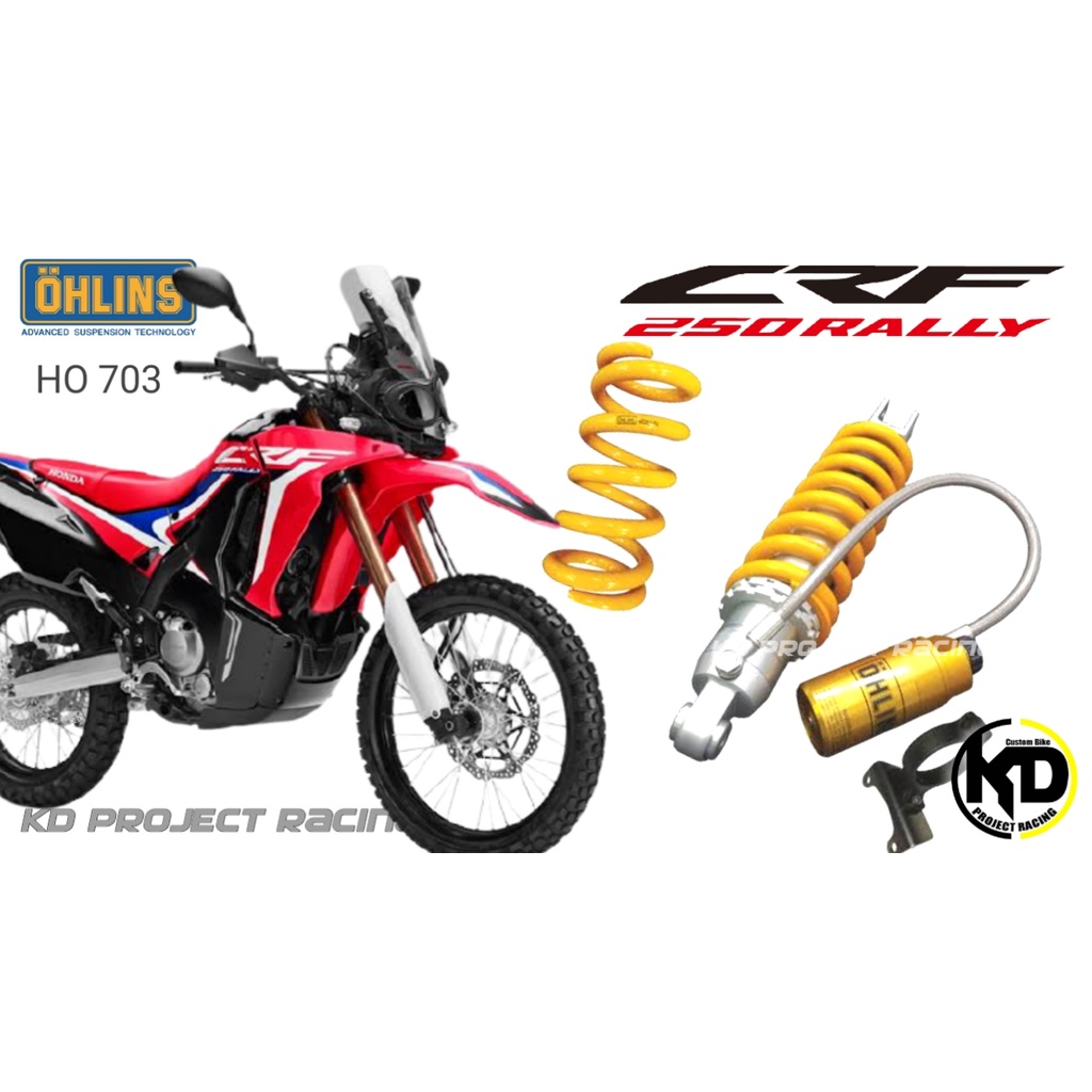 [ 7DD11 ส่วนลดสูงสุด 2,000.-]โช๊คหลัง Ohlins HO 703 Honda CRF 250,300 Rally 2018-2020 (421mm)