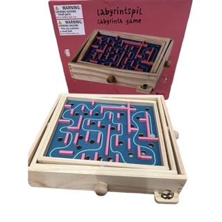 Wooden Labyrintspil  Labyrinth  Game Board Game Maze เกมส์เขาวงกตคลาสสิกงานไม้ .