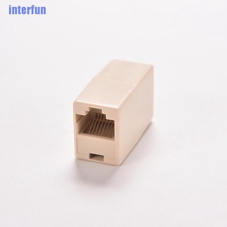 (Interfun) อะแดปเตอร์เชื่อมต่อสายเคเบิ้ลเครือข่าย Rj45 Cat5 Coupler