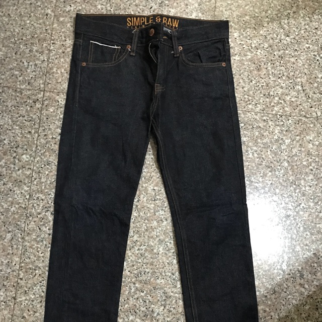 กางเกงยีน simple and raw ของแท้ สภาพดีไส่ไป 2 ครั้ง ไม่เคยซัก