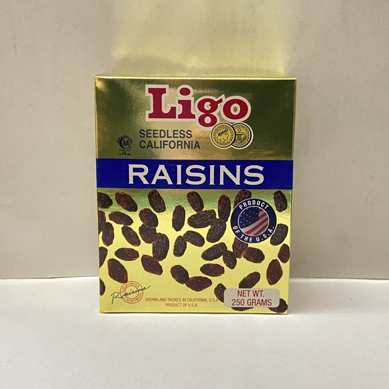 Ligo Raisins U.S.A. ลิโก้ ลูกเกดแบบกล่อง 250g. (exp 4/2026)