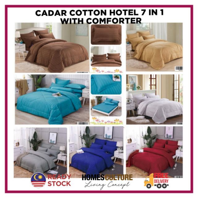 CADAR COTTON HOTEL 7 IN 1 WITH COMFORTER