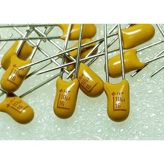 C Tantalum 10uf 16v capacitor ตัวเก็บประจุ ชนิด แทนทาลัม คาปาซิเตอร์