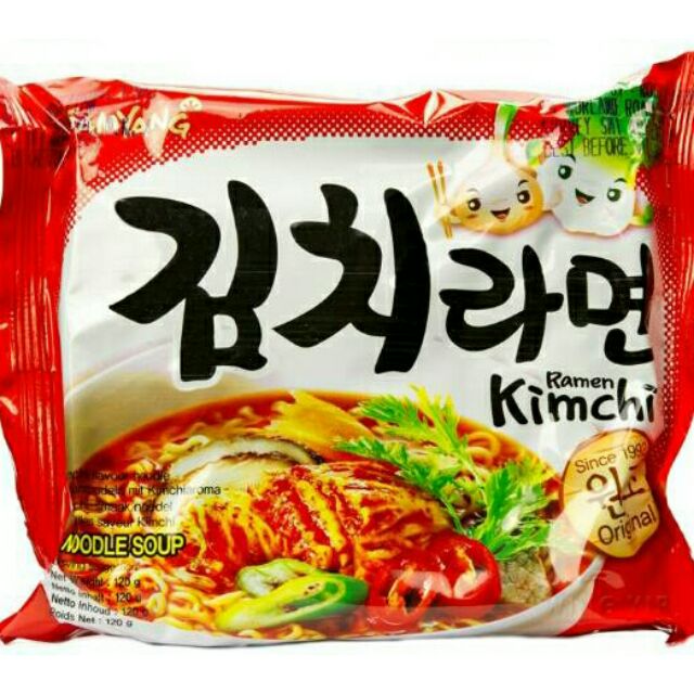 KOREA NOODLE SAMYANG RAMEN KIMCHI RAMEN Soup 120 g บะหมี่ เกาหลี รส กิมจิ บะหมี่กึ่งสำเร็จรูป ก๋วยเตี๋ยว ซุป อร่อยมาก