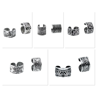 SILVER THAI ต่างหูเงินแท้ แบบหนีบ สไตล์บาหลี 925 Sterling Silver Earring Cuff (5 Style)ใส่ได้ทั้งผู้หญิงและผู้ชาย