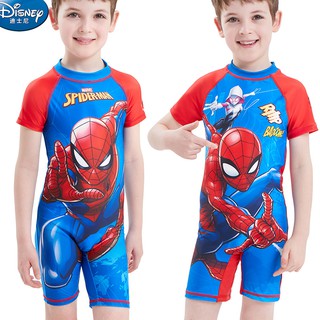 ชุดว่ายน้ำเด็ก Disney Quick-drying One-Piece Big Kids Student Baby Surfing Suit Swimsuit Set Swimming Suit