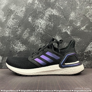 สินค้าลิขสิทธิ์แท้ Adidas Ultra Boost 20 Consortium UB6.0 รองเท้าวิ่งระบายอากาศ รองเท้ากีฬา ดำ / ม่วง