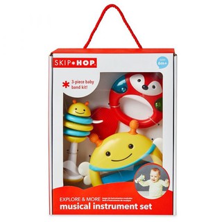 Skip Hop ของเล่นเขย่าสำหรับเด็ก Explore&amp;More : Musical Instrument 3Pcs.(สินค้าพร้อมส่ง)