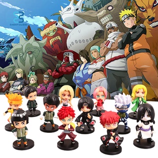 โมเดลฟิกเกอร์ Anime Naruto Pvc สําหรับตกแต่งบ้าน 12 ชิ้น