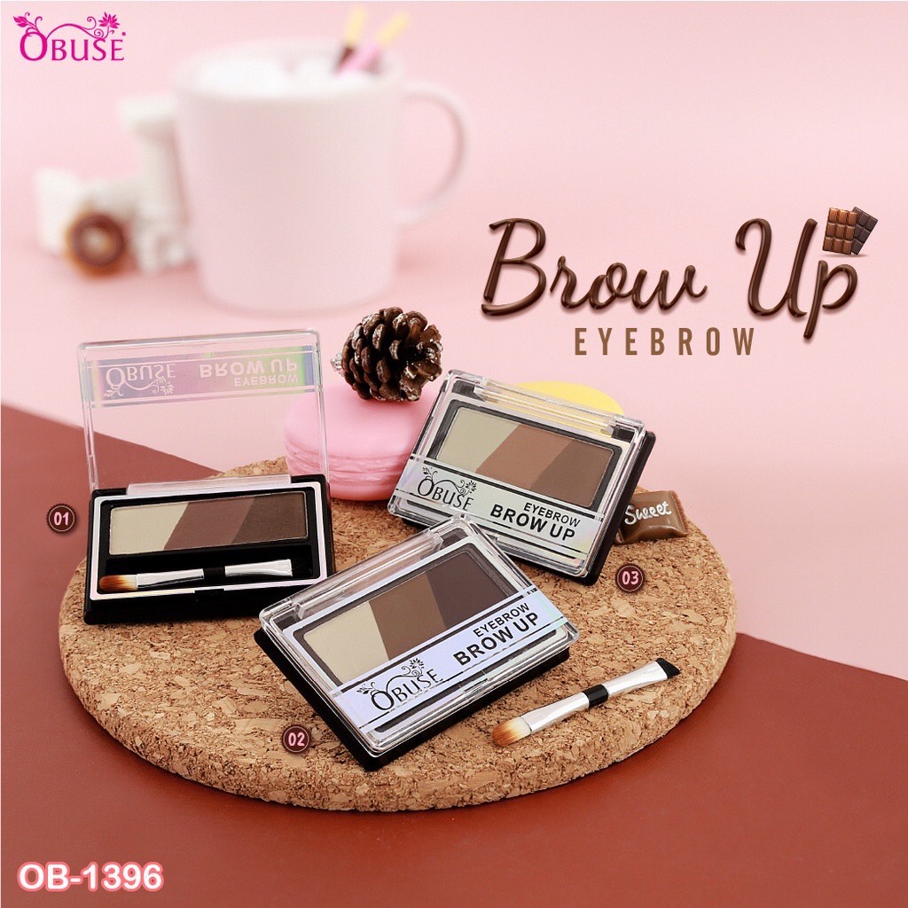 OB-1396 โอบิวซ์ OBUSE BROW UP EYEBROWN เขียนคิ้ว คิ้วฝุ่น คิ้วตลับ