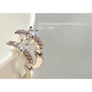 ต่างหู Everyday Hoop (White gold)