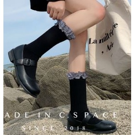 LS-10 Stocking Overknee Socks LACE KOTAK2 Lolita คอสเพลย์ญี่ปุ่นญี่ปุ่น