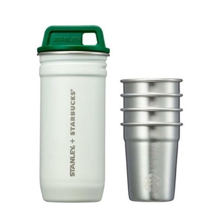 🎀【พร้อมส่ง】2022 แก้วสตาร์บัคส์เกาหลี Starbucks Korea Cream Stanley Mini Cup Set (4p)