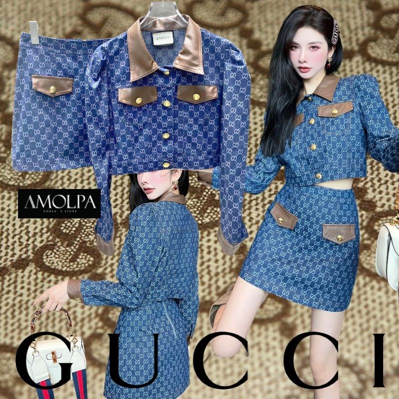 SET SKIRT GUCCI DENIM 2022SS 11 HIEND Shopee Thailand
