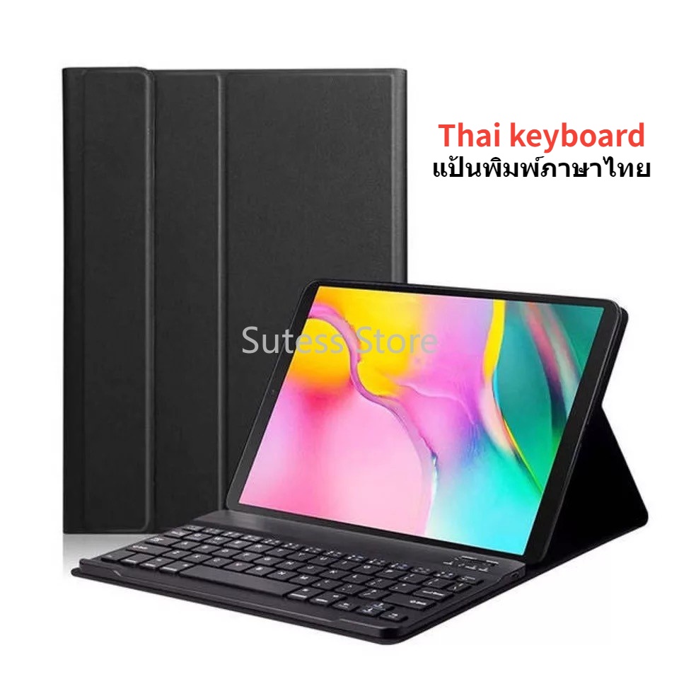 Samsung Galaxy Tab S6 Lite 10.4 inch P610 P615  Thai keyboard ซองหนัง PU ช่องใส่ปากกาพร้อมบลูทู ธ คีย์บอร์ดเคสพลิกฝาปิดแ