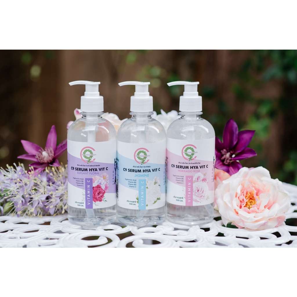 C9 Serum Hya Vit C 3กลิ่นดอกไม้ -Hokkaido Rose -Elegant Floral -Jasmine