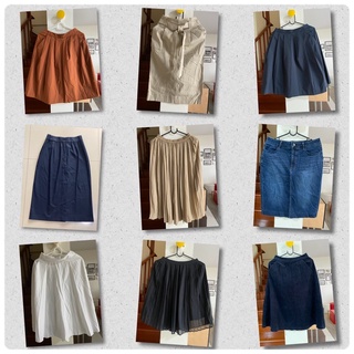 🌹กระโปรง Uniqlo ความยาวคลุมเข่า 📌 Size ระบุที่ภาพ มีหลายแบบ สวยทุกตัว สภาพ เหมือนใหม่