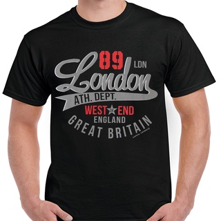 เสื้อยืดผ้าฝ้ายพิมพ์ลายขายดี เสื้อยืด พิมพ์ลายกราฟฟิค London West End 89 ของที่ระลึก