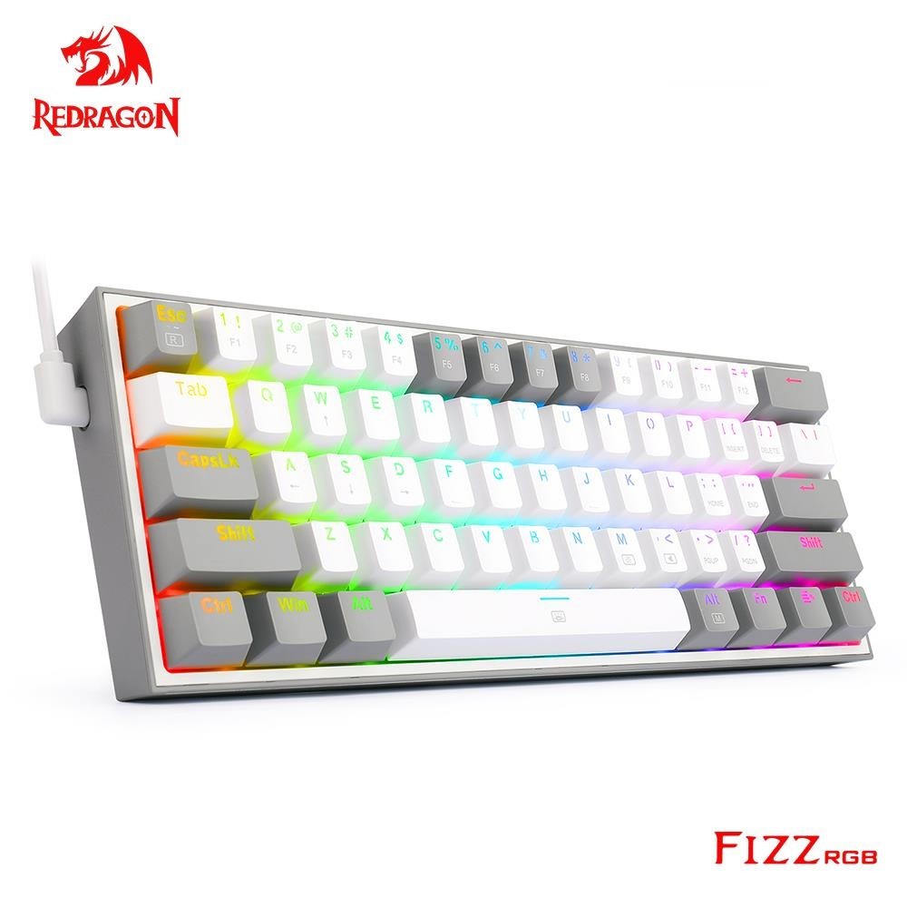 Redragon K617 Fizz  RGB  61 คีย์  Hotswap แบบมีสาย USBถอดสายได้ (EN/TH)