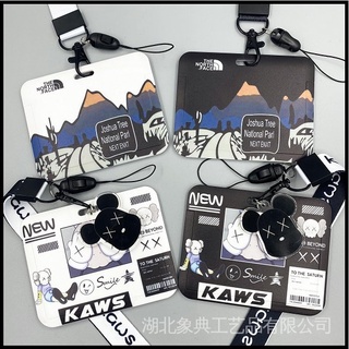 【ใหม่ล่าสุด 2022 】กรอบใส่บัตรพนักงาน ลาย kaws /Bearbrick/The North Face สําหรับพนักงาน สายคล้องคอ บัตรพนักงาน ป้ายชื่อ บัตรนักเรียน กรอบบัตร พร้อมสาย ลายการ์ตูน พร้อมส่ง