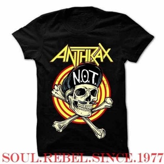 เสื้อยืด ผ้าฝ้ายแท้ พิมพ์ลาย Anthrax Punk Rock สไตล์พังก์ร็อก สําหรับผู้ชายS-5XL