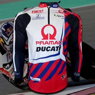 เสื้อแขนยาว MotoGP PRAMAC DUCATI เสื้อแขนยาวโมโตจีพี พราแม็ค ดูคาติ #MG0005 รุ่น โยฮันน์ ซาร์โก#5 ไซส์ S-5XL