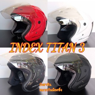 💥หมวกกันน็อคเต็มใบ(เปิดหน้า)INDEXรุ่นTITAN3💥❗ไซส์Lขนาดรอบศีรษะ59-60cm.❗