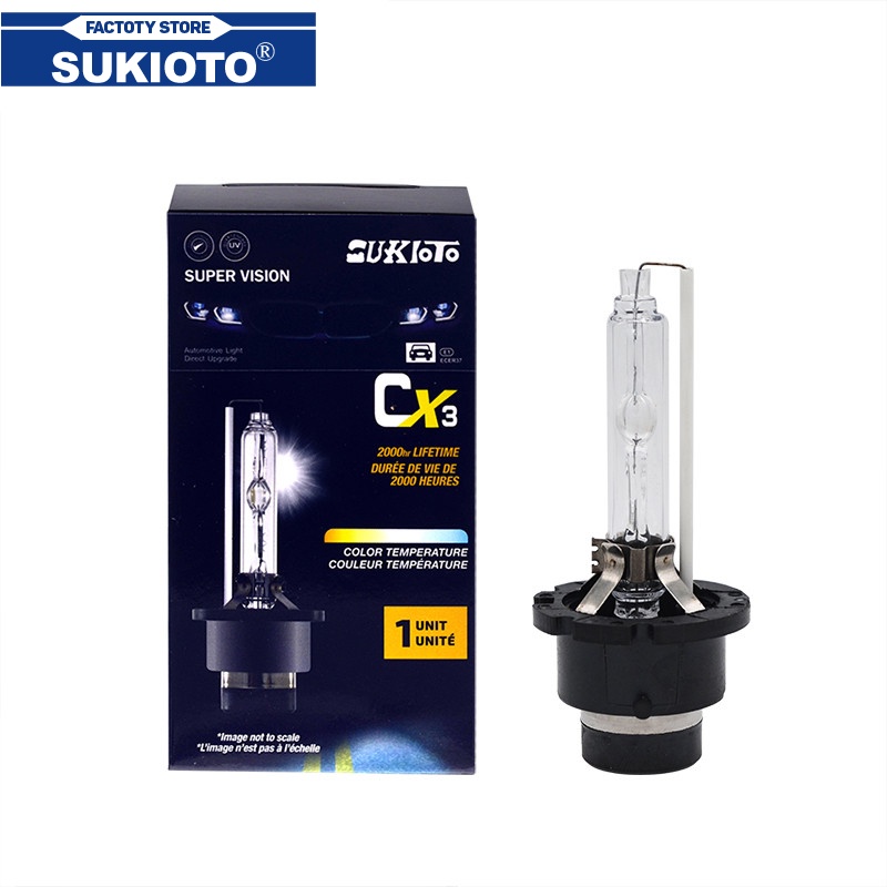 SUKIOTO OEM 55W D2S D2R D4S D4R Xenon HID Bulbs 66240 66440 D2 D4 Car HeadLight Replacement Lamp 4300K 5000K 6000K 8000K