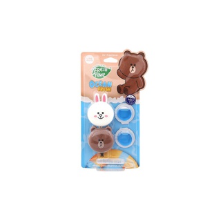 FreshTime น้ำหอมปรับอากาศ คลิปช่องแอร์ LINE FRIENDS กลิ่น OCEAN FRESH (Vent Clip Air Freshener) กลิ่นหอมมาก