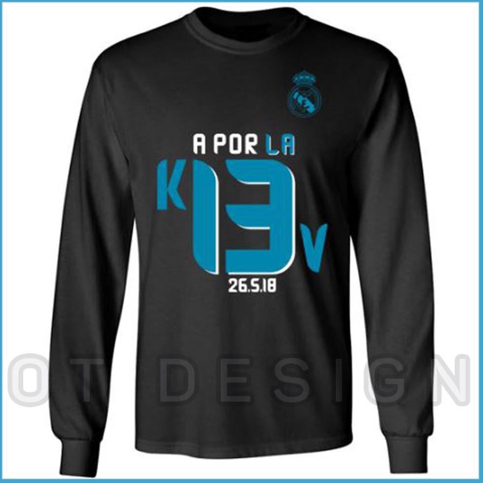 A Por La 13 Real Madrid 2018 Apor Aporla Aporla13 แขนยาวสีดํา Uliandrashop