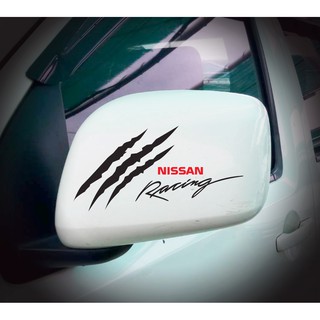 สติ๊กเกอร์ติดกระจกมองข้าง NISSAN Racing อุปกรณ์แต่งรถ รถแต่ง รถซิ่ง รถยนต์ รถกระบะ รถตู้ NISSAN Car Stickers