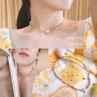 -Choker สร้อยคอลูกปัด Hot Summer🌤🧡 โทนสีส้มกำลังมา พลาดไม่ได้แล้วค่าาา~ -