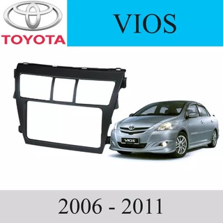 หน้ากากวิทยุ รถยนต์ TOYOTA รุ่น VIOS ปี 2007-2012 - BLACK