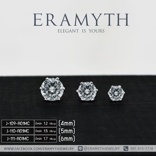 ต่างหู เงินแท้ 92.5 งานฝังเพชรสวิส CZ(Diamond Grade) ✨Eramyth Jewelry✨ สินค้ามาตรฐานส่งออก(พร้อมส่ง)