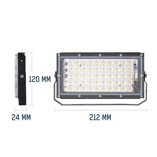 สปอตไลท์ ไฟสว่าง Spotlight LED 50W DC 12V (ใช้ไฟ12V) แสงขาว สายยาว1.1เมตร