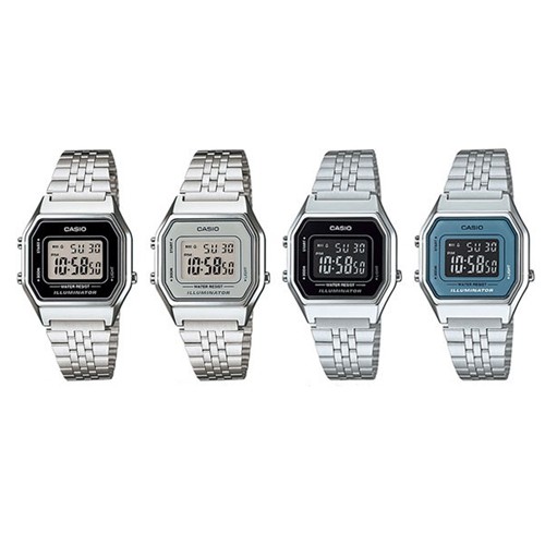 Casio นาฬิกาข้อมือผู้หญิง  สายสแตนเลส รุ่น LA680WA,LA680WA-1D,LA680WA-1B,LA680WA-2B,LA680WA-7D