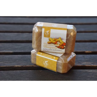 สบู่ขมิ้นชันผสมน้ำผึ้วแท้  สูตรผลัดเซลล์ผิวเก่า (ขนาด 80g.x2ก้อน)