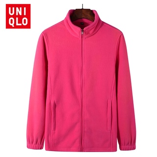 Uniqlo เสื้อแจ็กเก็ต ผ้าฟลีซ ขั้วโลก น้ําหนักเบา ให้ความอบอุ่น แฟชั่นฤดูใบไม้ร่วง สําหรับผู้หญิง