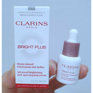 เซรั่มลดจุดด่างดำ แท้💯% Clarins​ Bright Plus Advance brightening dark spot-targeting serum 7ml. มีฉลากไทย