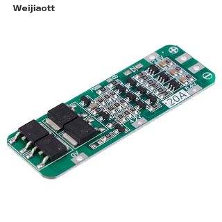 Weijiaott บอร์ดชาร์จแบตเตอรี่ลิเธียม 3S 20A Li-Ion 18650 Pcb Bms 12.6V Th