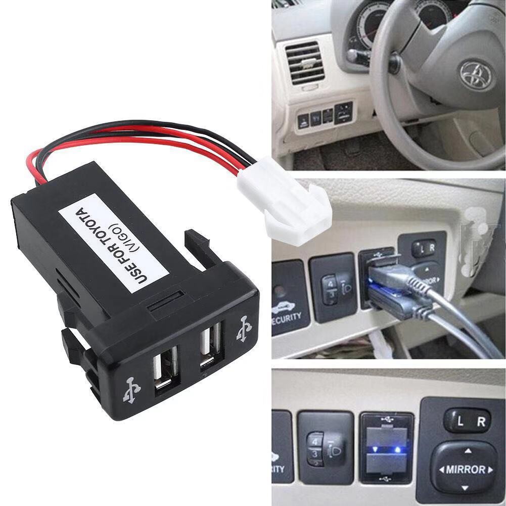 Shopee ยานยนต์ Auto Parts & Accessories Triumphant Auto ซ็อกเก็ตคู่ที่ชาร์จ USB คู่รถแท่นชาร์จสองหัว CS-270 สำหรับรถยนตร