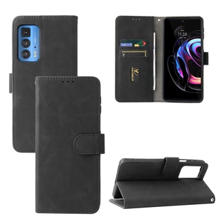 Luxury Skin Feel PU Learther Casing Motorola Edge 20 Pro Magnetic Buckle Flip Cover Moto Edge S Pro Wallet Case Soft TPU