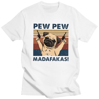 เสื้อโอเวอร์ไซ - อารมณ์ขัน Pew Pew Madafakas เสื้อยืดผู้ชายผ้าฝ้ายบริสุทธิ์เสื้อยืดที่น่ากลัวแขนสั้