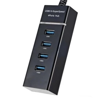 ฮับ ​​USB 3.0 5Gbps 4 พอร์ต ตัวแยกสัญญาณ ความเร็วสูง คุณภาพสูง อุปกรณ์ต่อพ่วงคอมพิวเตอร์ สีดำ