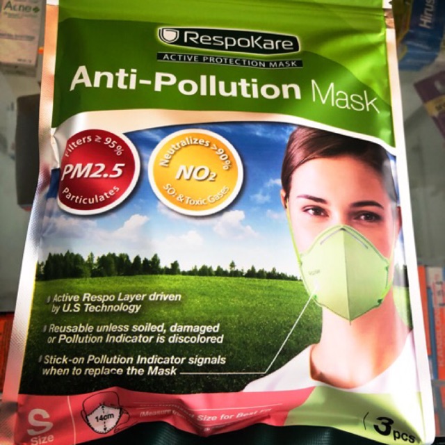 RespoKare anti-pollution Mask size S เรสโปแคร์ แพค 3 ชิ้น
