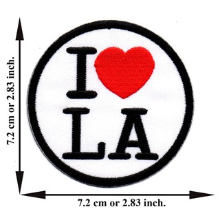ตัดรีด ตัวรีดติดเสื้อ อาร์มปัก ติดเสื้อปัก ปักเสื้อ DIYลาย I LOVE LA
